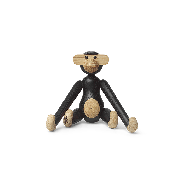 Kay Bojesen Monkeys, Oak - Dark Stained Oak, Mini, H: 3.7
