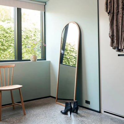 FDB Møbler I2 - Mossø - Mirror Oak Nature Lacquered 63 x 21.7 in MDF Backplate by Diana Mot & Isabella Bergstrøm
