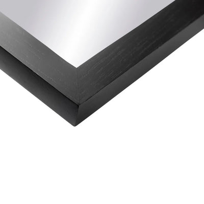 FDB Møbler I2 - Mossø - Mirror Oak Black (RAL 9005) Painted 35.4 x 15.7 in MDF Backplate by Diana Mot & Isabella Bergstrøm