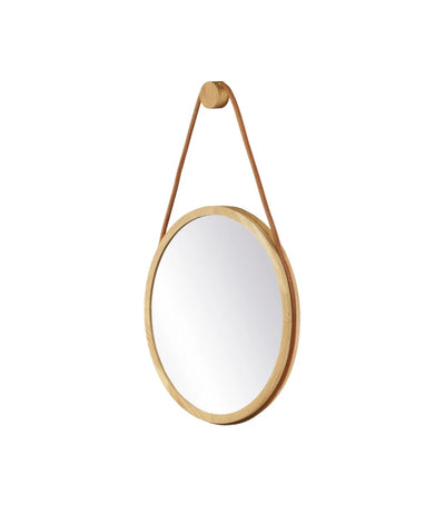 FDB Møbler I3 - Mossø - Mirror Oak Nature Lacquered Ø: 15.7 in MDF Backplate by Diana Mot & Isabella Bergstrøm