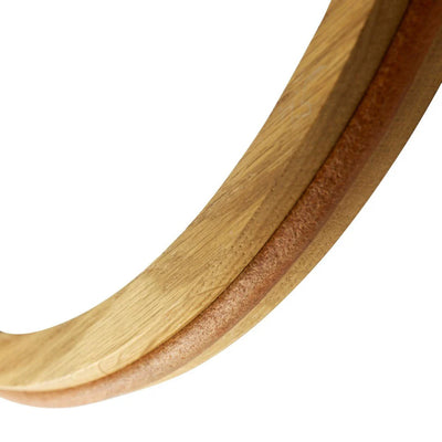 FDB Møbler I3 - Mossø - Mirror Oak Nature Lacquered Ø: 15.7 in MDF Backplate by Diana Mot & Isabella Bergstrøm