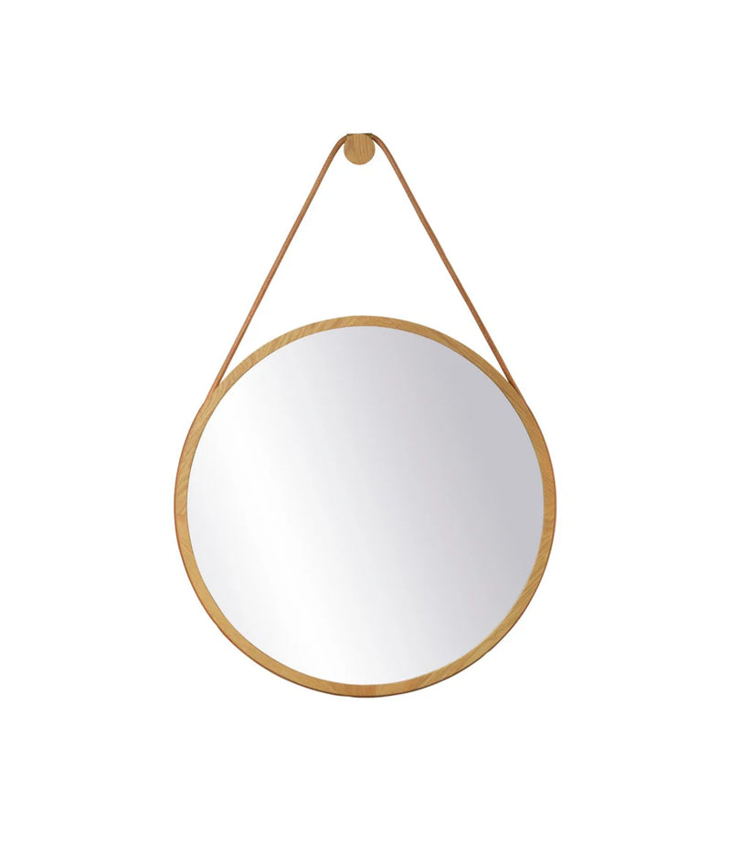FDB Møbler I3 - Mossø - Mirror Oak Nature Lacquered Ø: 23.6 in MDF Backplate by Diana Mot & Isabella Bergstrøm