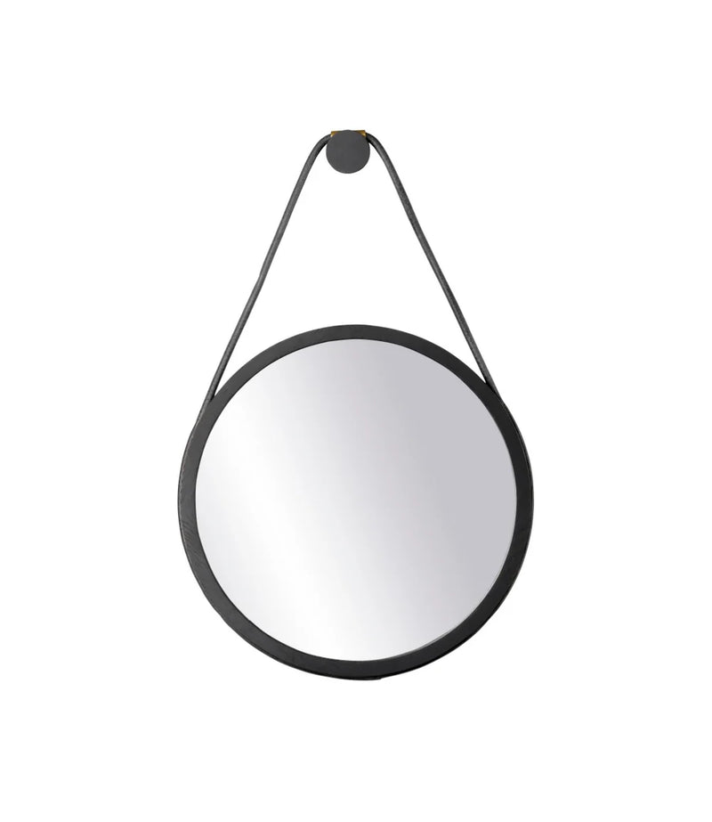 FDB Møbler I3 - Mossø - Mirror Oak Black (RAL 9005) Painted Ø: 15.7 in MDF Backplate by Diana Mot & Isabella Bergstrøm