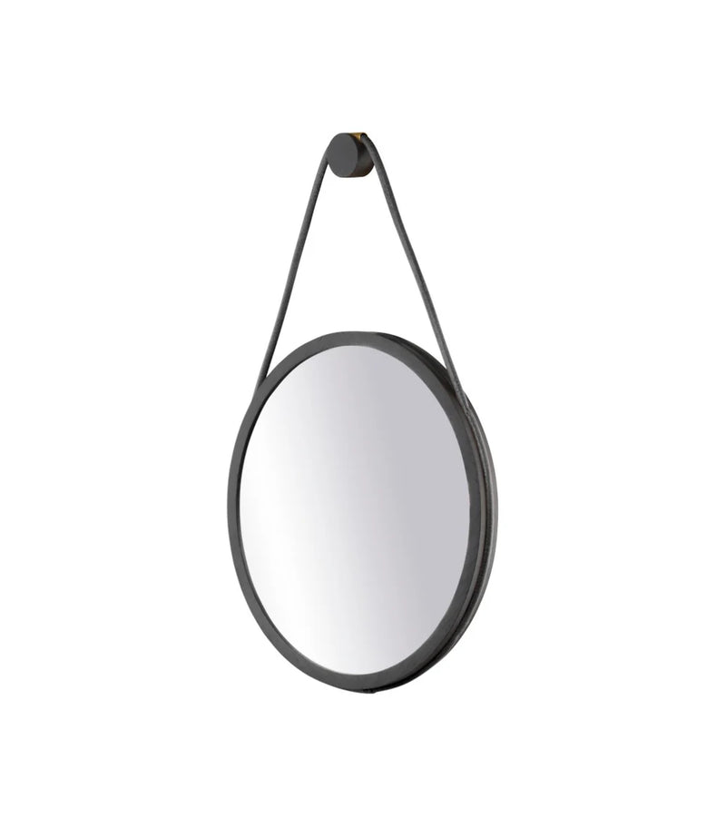 FDB Møbler I3 - Mossø - Mirror Oak Black (RAL 9005) Painted Ø: 15.7 in MDF Backplate by Diana Mot & Isabella Bergstrøm
