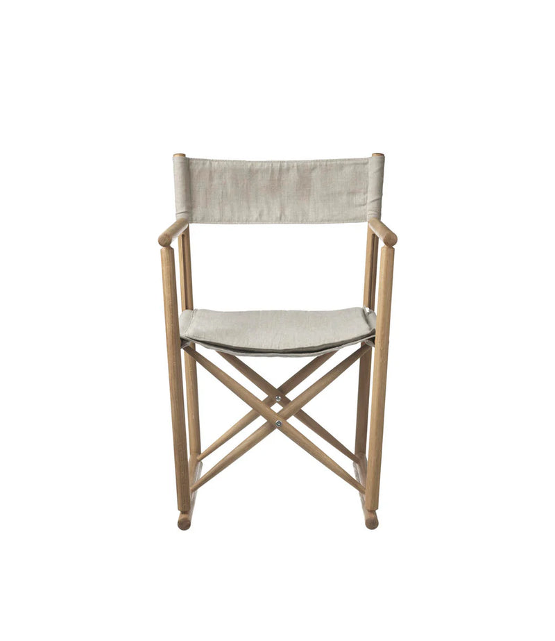 FDB Møbler J138 - Folding Chair Oak Solid Nature Oiled 100% Flax Oeko-Tex (Hecht-J) by Erik Ole Jørgensen