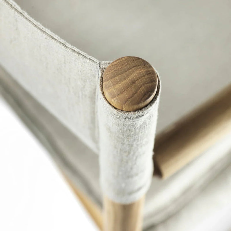 FDB Møbler J138 - Folding Chair Oak Solid Nature Oiled 100% Flax Oeko-Tex (Hecht-J) by Erik Ole Jørgensen