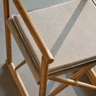 FDB Møbler J138 - Folding Chair Oak Solid Nature Oiled 100% Flax Oeko-Tex (Hecht-J) by Erik Ole Jørgensen