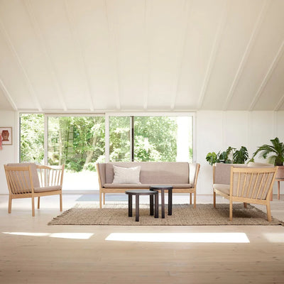 FDB Møbler J146 - Armchair Oak Nature Lacquered MLF Light Grey (02) by Erik Ole Jørgensen