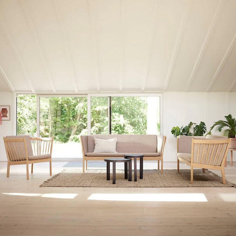 FDB Møbler J146 - Armchair Oak Nature Lacquered MLF Light Grey (02) by Erik Ole Jørgensen