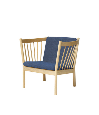 FDB Møbler J146 - Armchair Oak Nature Lacquered MLF Dark Blue (36) by Erik Ole Jørgensen