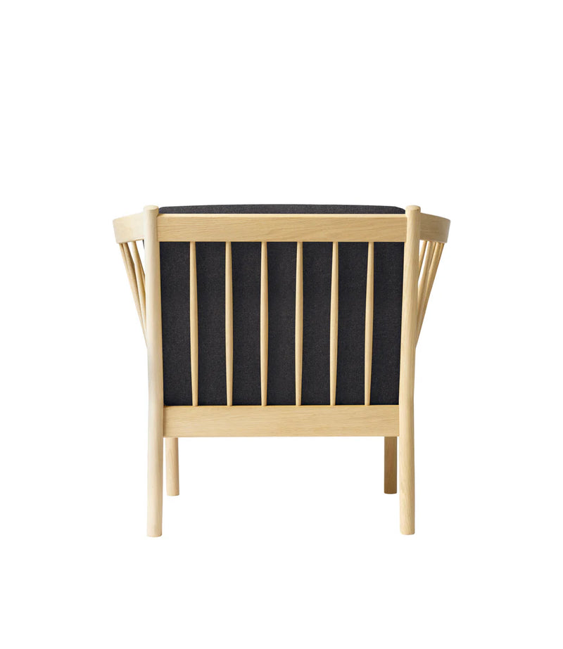 FDB Møbler J146 - Armchair Oak Nature Lacquered MLF Dark Grey (28) by Erik Ole Jørgensen