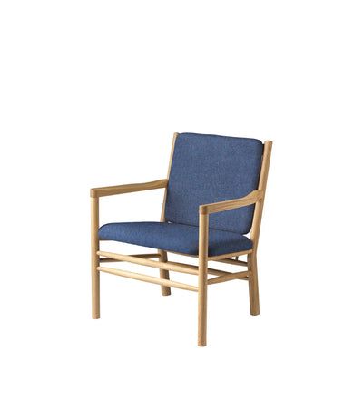 FDB Møbler J147 - Armchair Oak Nature Lacquered MLF Dark Blue (36) by Erik Ole Jørgensen