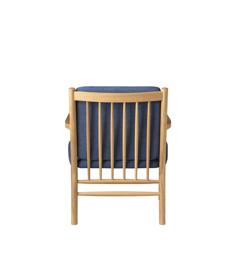 FDB Møbler J147 - Armchair Oak Nature Lacquered MLF Dark Blue (36) by Erik Ole Jørgensen