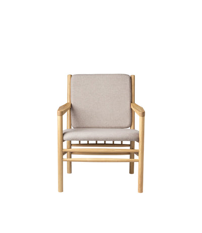 FDB Møbler J147 - Armchair Oak Nature Lacquered MLF Light Grey (02) by Erik Ole Jørgensen