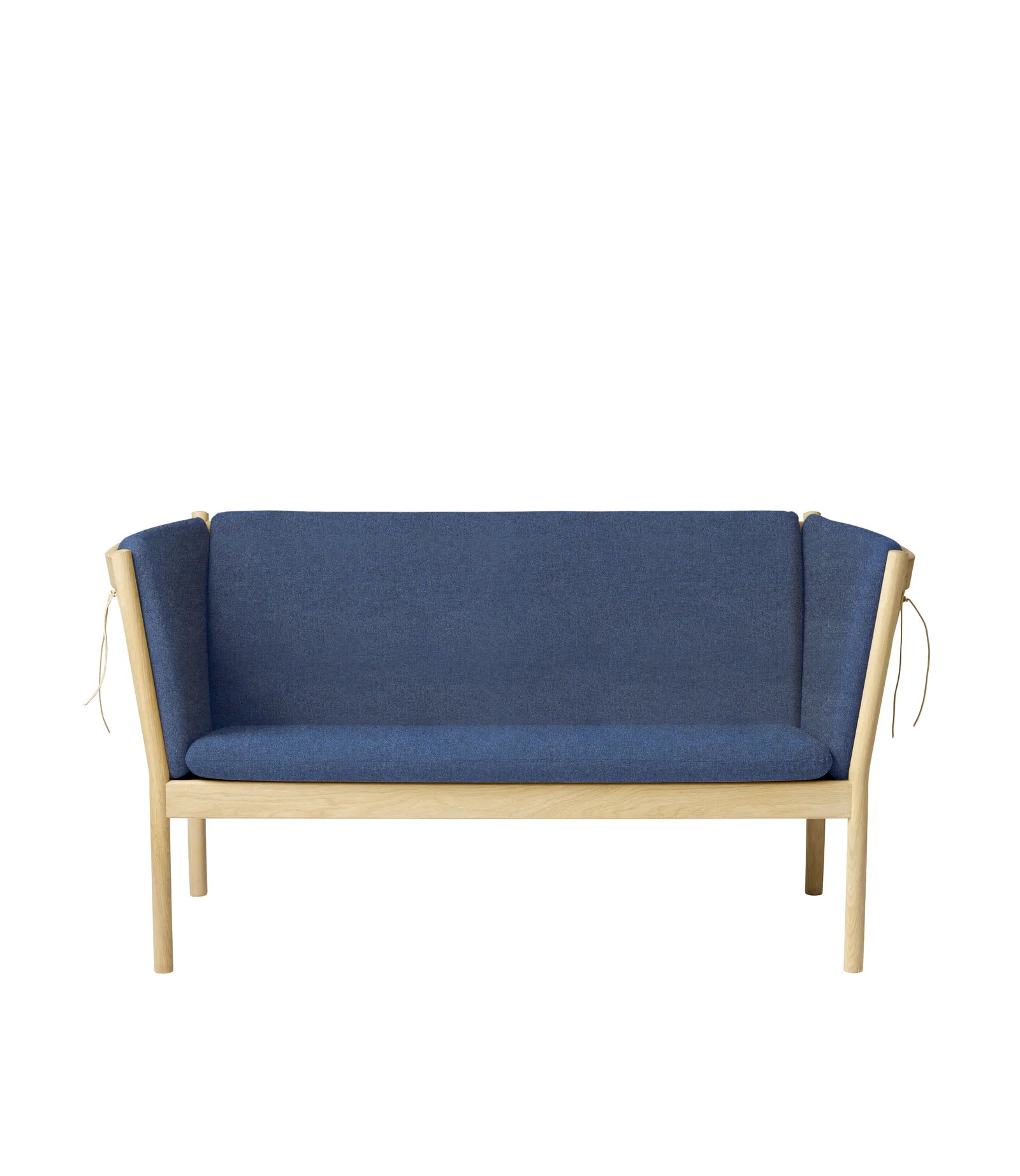 FDB Møbler J148 - 2-person couch Oak Nature Lacquered MLF Dark Blue (36) by Erik Ole Jørgensen