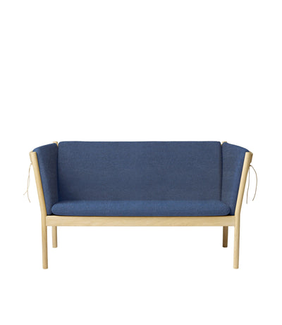 FDB Møbler J148 - 2-person couch Oak Nature Lacquered MLF Dark Blue (36) by Erik Ole Jørgensen