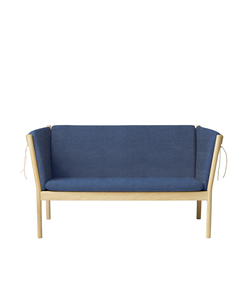 FDB Møbler J148 - 2-person couch Oak Nature Lacquered MLF Dark Blue (36) by Erik Ole Jørgensen