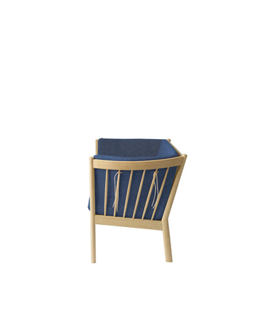 FDB Møbler J148 - 2-person couch Oak Nature Lacquered MLF Dark Blue (36) by Erik Ole Jørgensen
