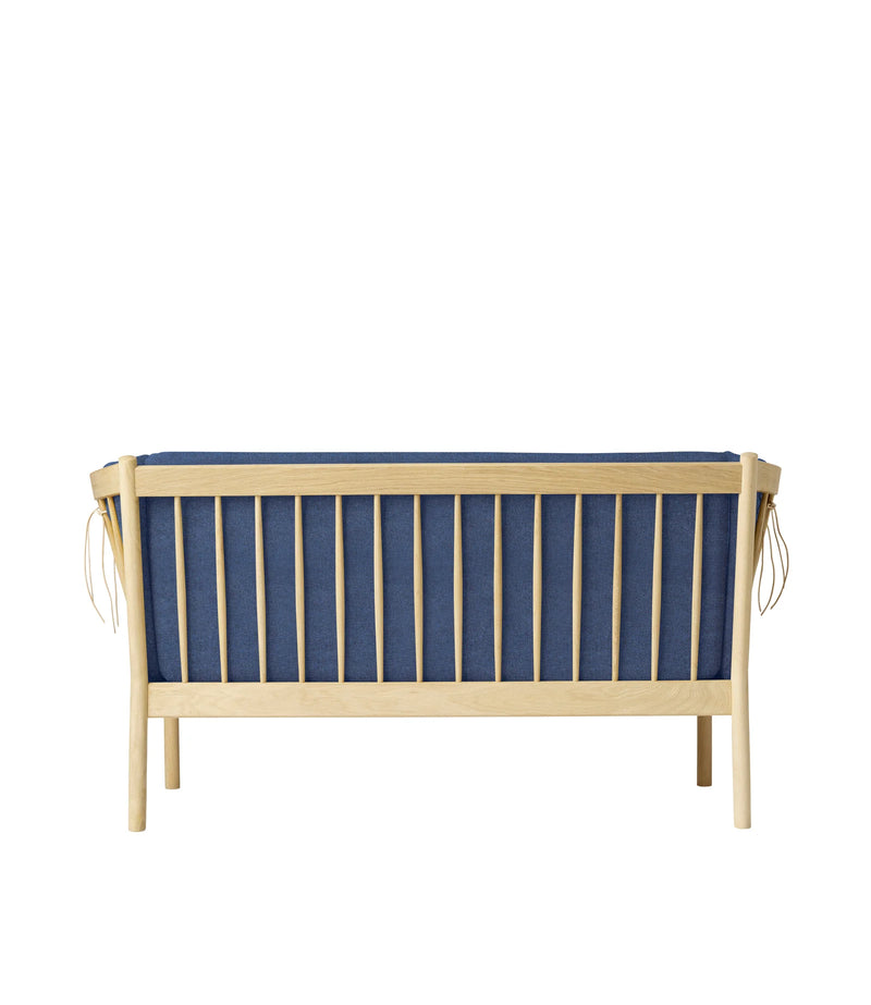 FDB Møbler J148 - 2-person couch Oak Nature Lacquered MLF Dark Blue (36) by Erik Ole Jørgensen
