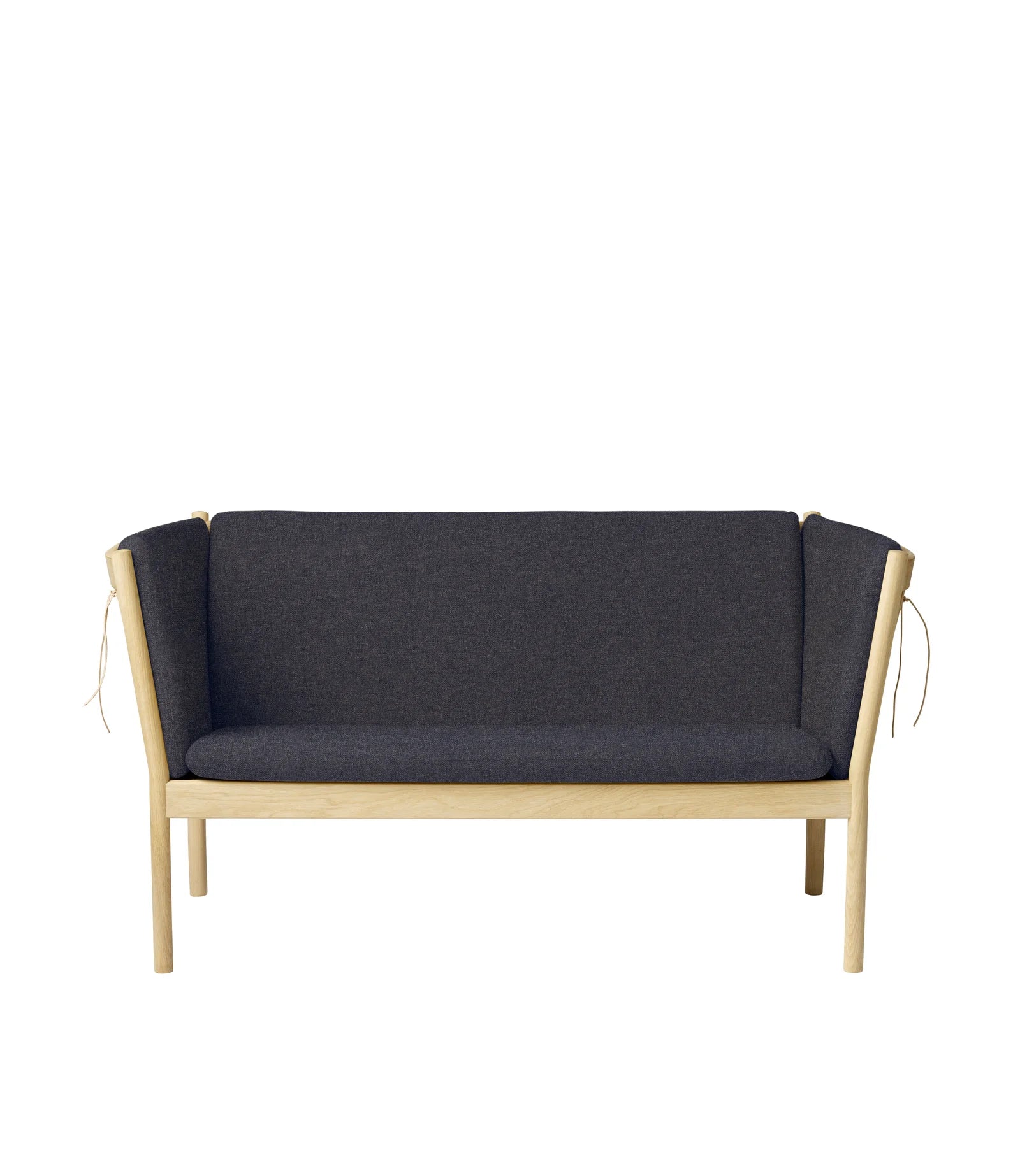 FDB Møbler J148 - 2-person couch Oak Nature Lacquered MLF Dark Grey (28) by Erik Ole Jørgensen