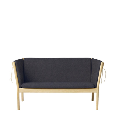 FDB Møbler J148 - 2-person couch Oak Nature Lacquered MLF Dark Grey (28) by Erik Ole Jørgensen