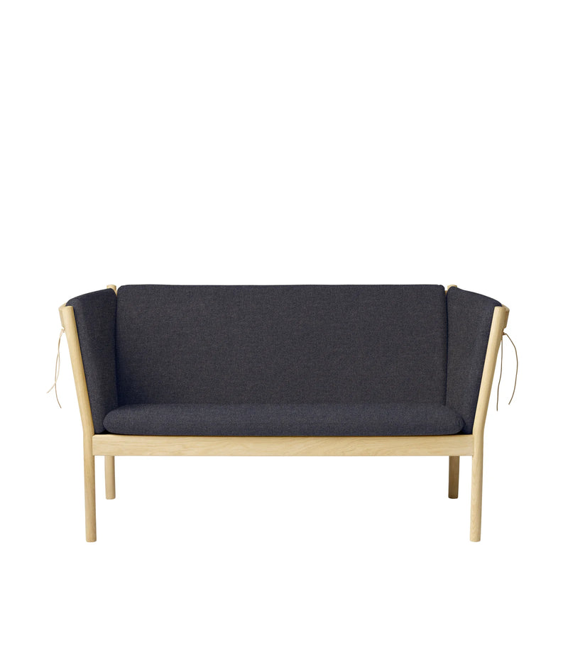 FDB Møbler J148 - 2-person couch Oak Nature Lacquered MLF Dark Grey (28) by Erik Ole Jørgensen