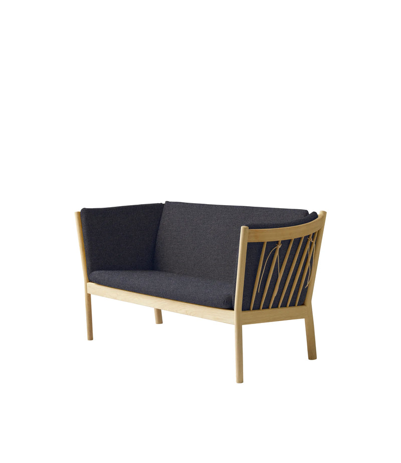 FDB Møbler J148 - 2-person couch Oak Nature Lacquered MLF Dark Grey (28) by Erik Ole Jørgensen