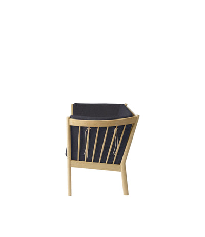 FDB Møbler J148 - 2-person couch Oak Nature Lacquered MLF Dark Grey (28) by Erik Ole Jørgensen