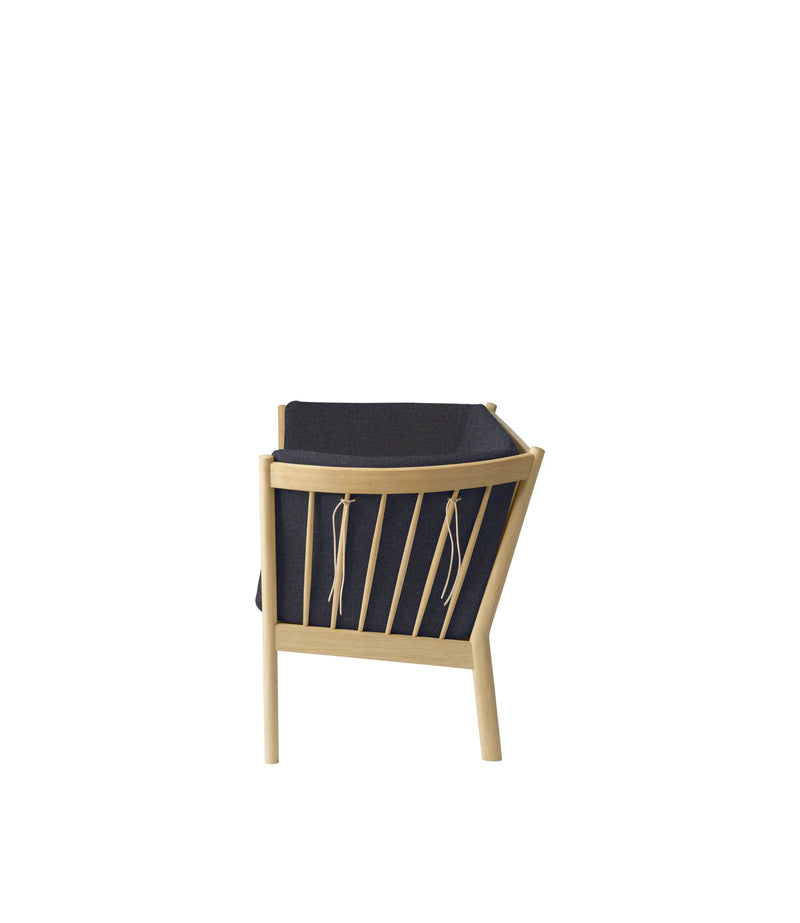 FDB Møbler J148 - 2-person couch Oak Nature Lacquered MLF Dark Grey (28) by Erik Ole Jørgensen