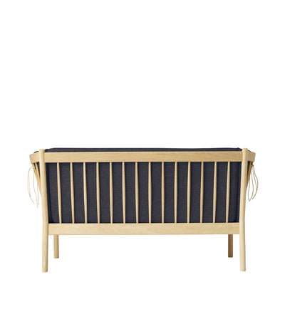 FDB Møbler J148 - 2-person couch Oak Nature Lacquered MLF Dark Grey (28) by Erik Ole Jørgensen