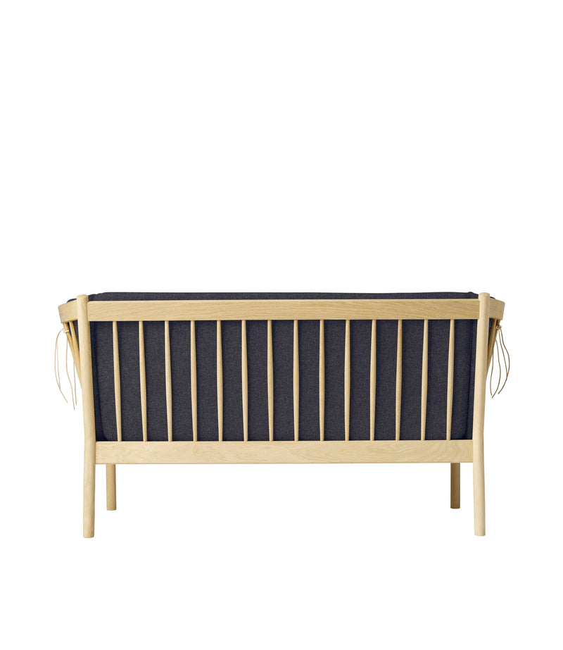 FDB Møbler J148 - 2-person couch Oak Nature Lacquered MLF Dark Grey (28) by Erik Ole Jørgensen