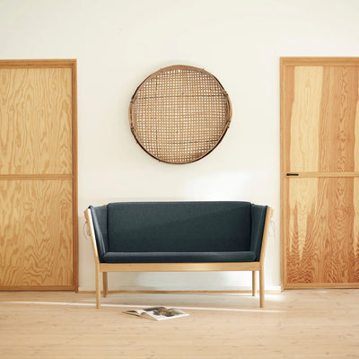FDB Møbler J148 - 2-person couch Oak Nature Lacquered MLF Dark Grey (28) by Erik Ole Jørgensen