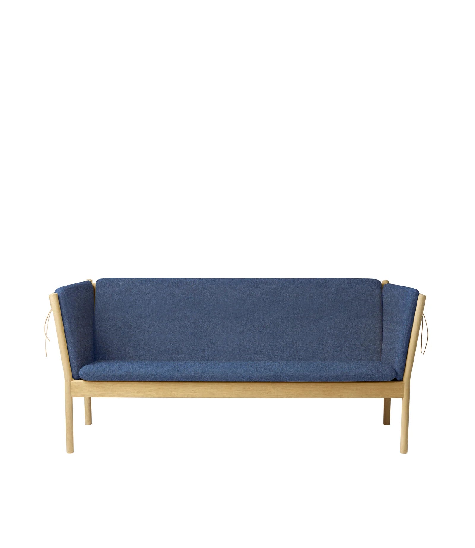 FDB Møbler J149 - 3-Person Couch Oak Nature Lacquered MLF Dark Blue (36) by Erik Ole Jørgensen