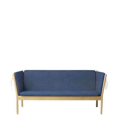 FDB Møbler J149 - 3-Person Couch Oak Nature Lacquered MLF Dark Blue (36) by Erik Ole Jørgensen