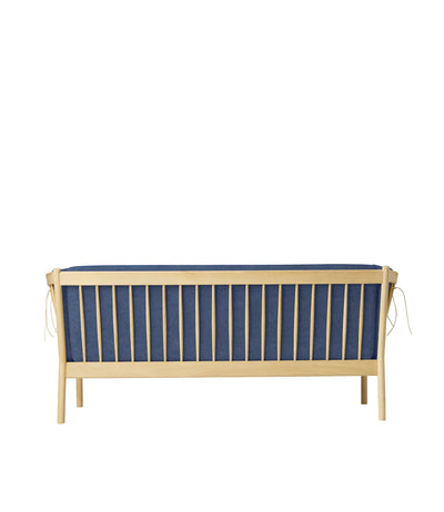 FDB Møbler J149 - 3-Person Couch Oak Nature Lacquered MLF Dark Blue (36) by Erik Ole Jørgensen