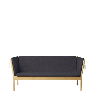 FDB Møbler J149 - 3-Person Couch Oak Nature Lacquered MLF Dark Grey (28) by Erik Ole Jørgensen