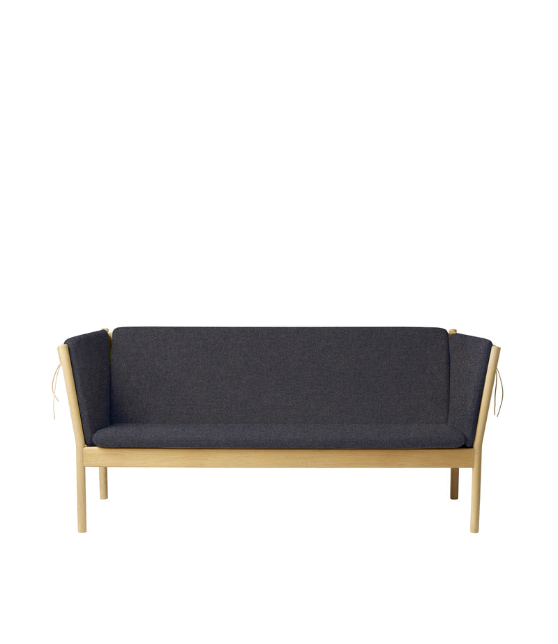 FDB Møbler J149 - 3-Person Couch Oak Nature Lacquered MLF Dark Grey (28) by Erik Ole Jørgensen