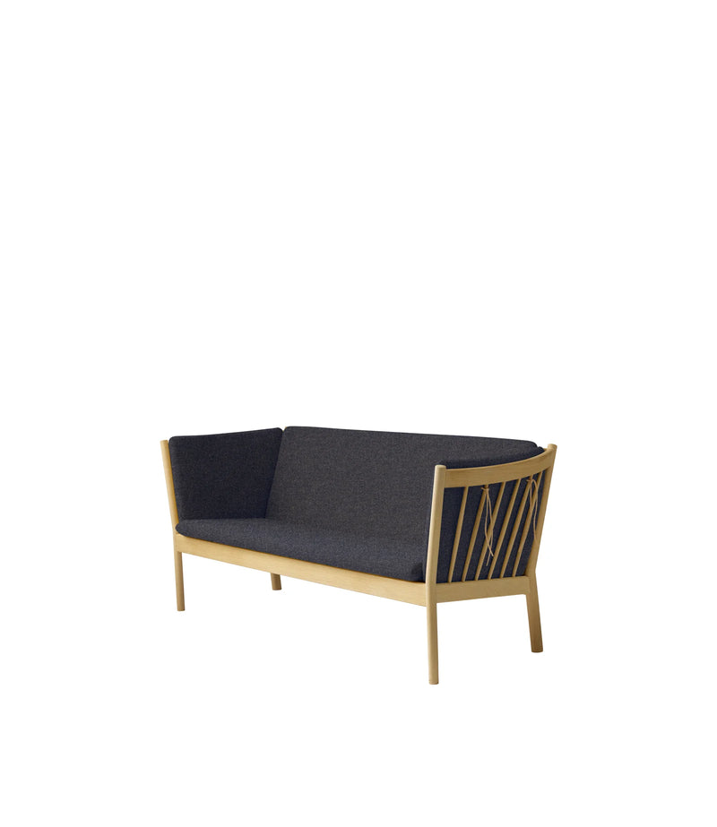 FDB Møbler J149 - 3-Person Couch Oak Nature Lacquered MLF Dark Grey (28) by Erik Ole Jørgensen