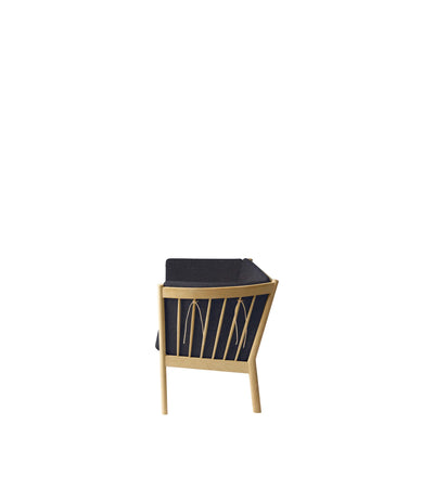 FDB Møbler J149 - 3-Person Couch Oak Nature Lacquered MLF Dark Grey (28) by Erik Ole Jørgensen