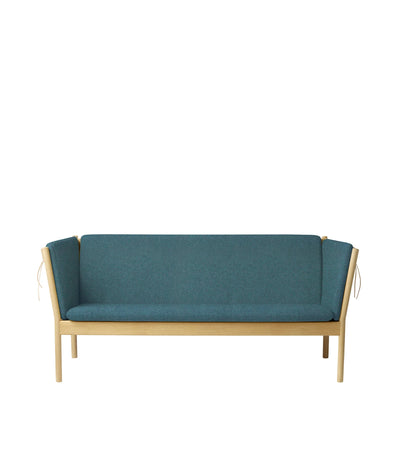 FDB Møbler J149 - 3-Person Couch Oak Nature Lacquered MLF Green (32) by Erik Ole Jørgensen
