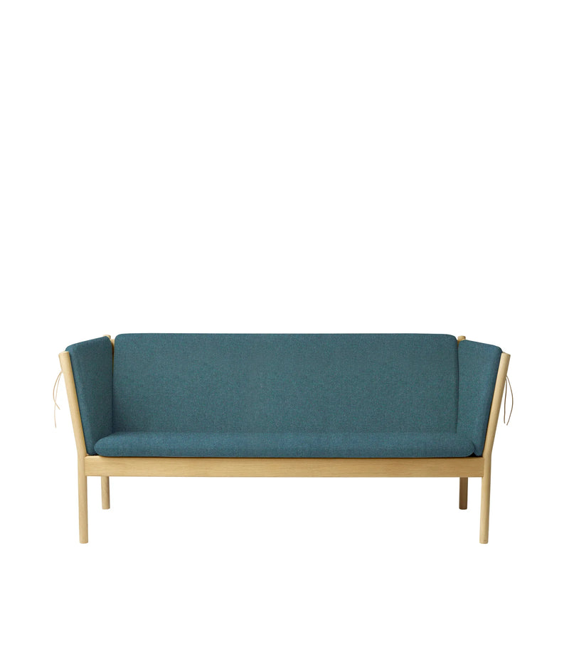 FDB Møbler J149 - 3-Person Couch Oak Nature Lacquered MLF Green (32) by Erik Ole Jørgensen