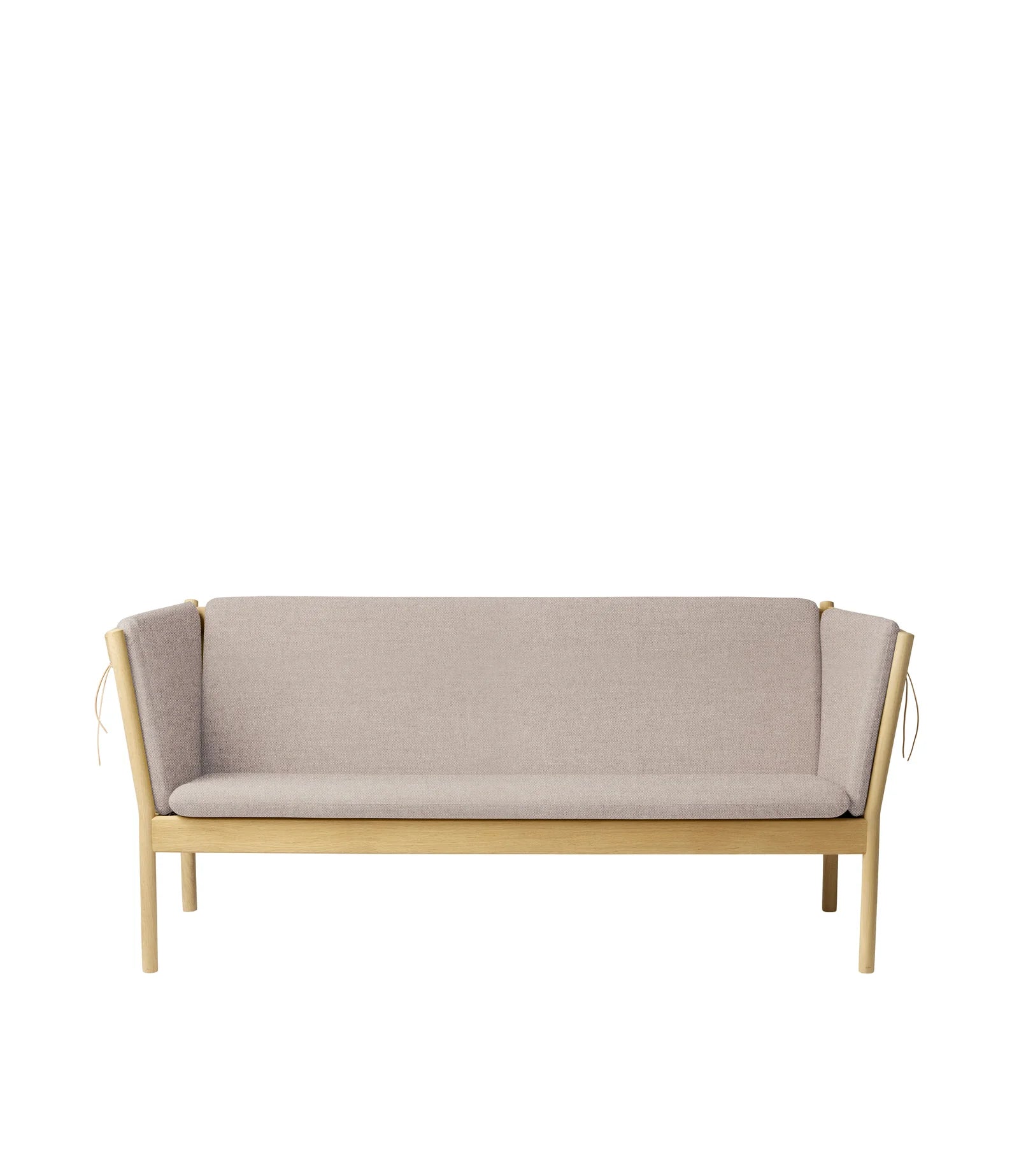 FDB Møbler J149 - 3-Person Couch Oak Nature Lacquered MLF Light Grey (02) by Erik Ole Jørgensen