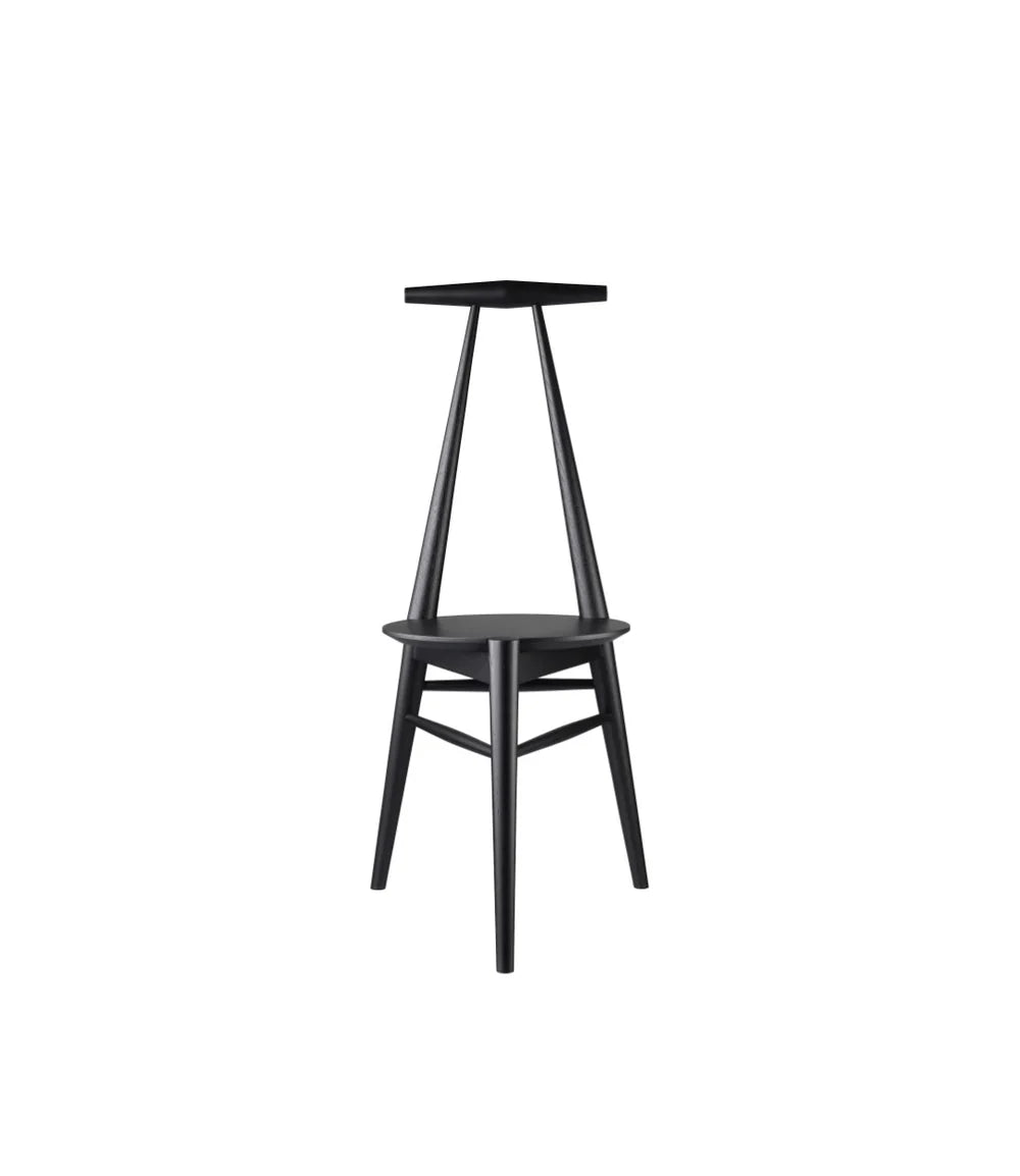 FDB Møbler J157 - Anker - Chair Oak Solid Jet Black (RAL 9005) Painted by Stine Lundgaard Weigelt
