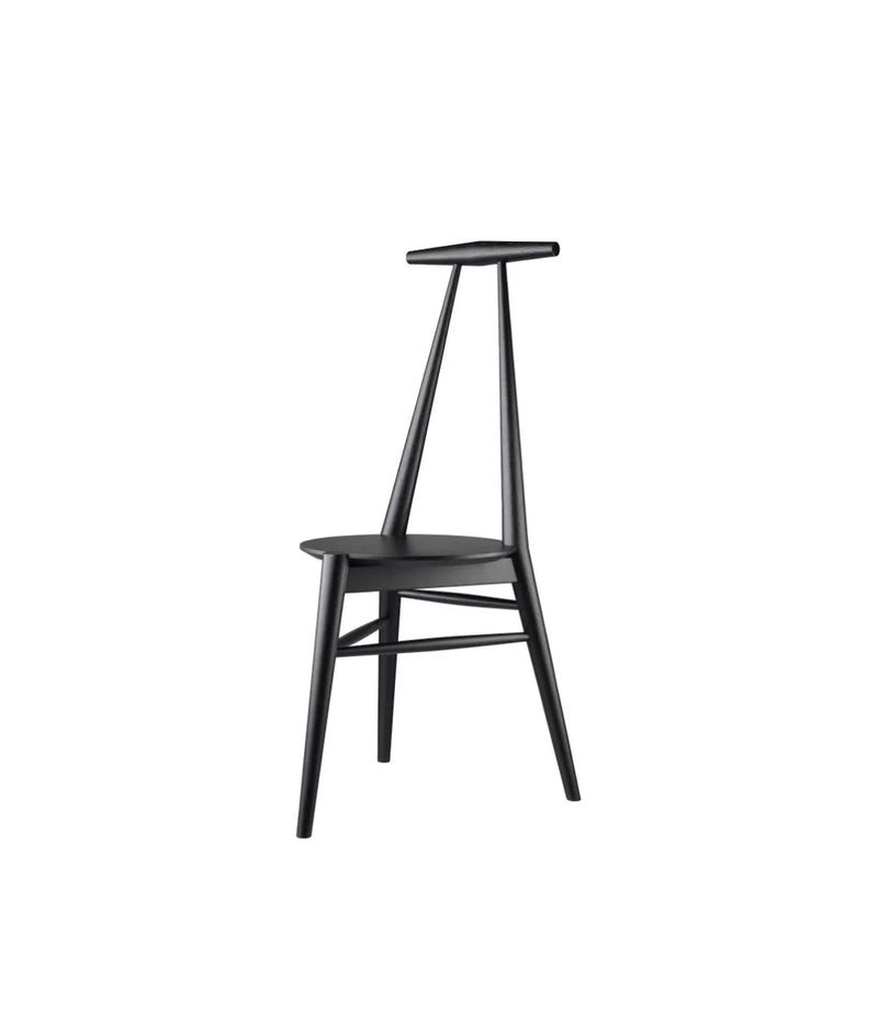FDB Møbler J157 - Anker - Chair Oak Solid Jet Black (RAL 9005) Painted by Stine Lundgaard Weigelt