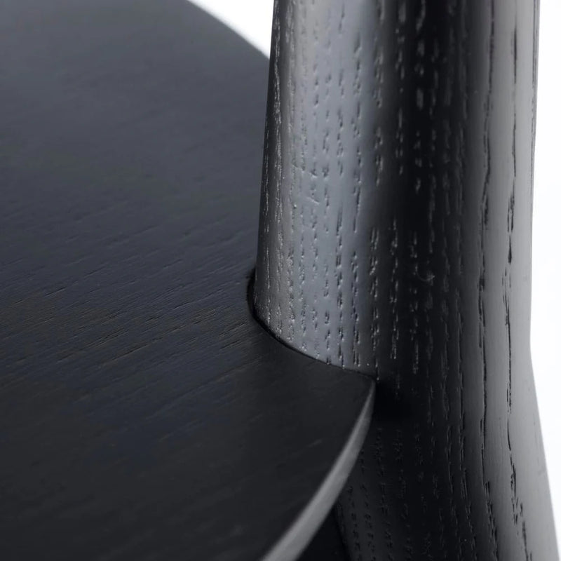 FDB Møbler J157 - Anker - Chair Oak Solid Jet Black (RAL 9005) Painted by Stine Lundgaard Weigelt