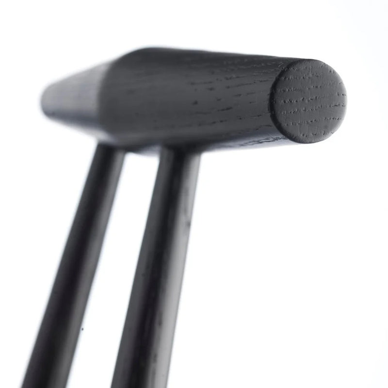 FDB Møbler J157 - Anker - Chair Oak Solid Jet Black (RAL 9005) Painted by Stine Lundgaard Weigelt