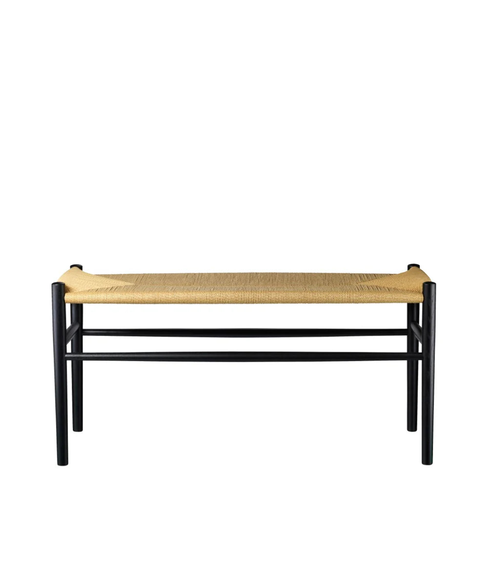 FDB Møbler J163 - Piano Bench - Nordic Swan Ecolabel Oak Jet Black (RAL 9005) Painted Water-Based Nature by Jørgen Bækmark