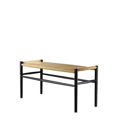 FDB Møbler J163 - Piano Bench - Nordic Swan Ecolabel Oak Jet Black (RAL 9005) Painted Water-Based Nature by Jørgen Bækmark