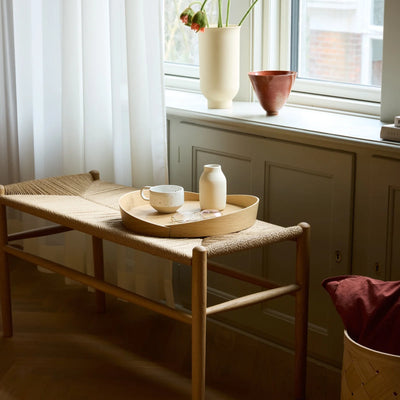 FDB Møbler J163 - Piano Bench - Nordic Swan Ecolabel Oak Nature Lacquered Water-Based Nature by Jørgen Bækmark
