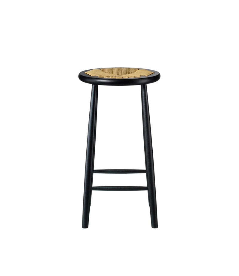 FDB Møbler J165C - Counter Round - Nordic Swan Ecolabel Oak Black (RAL 9005) Painted Water-Based Nature by Jørgen Bækmark